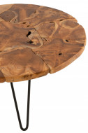 Salontafel Samuel Rond Teak Hout Bruin 80cm