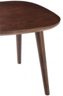 Set Van 2 Bijzettafel Vintage Hout Bruin