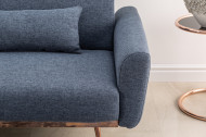 Slaapbank Stof blauw 208 cm 3-zits inclusief kussens