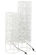Vloerlamp Rond Metaal Wit Large 89,5cm