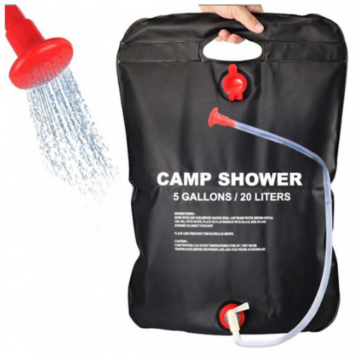 Dus portabil pentru camping, PVC, reglabil, 20 litri