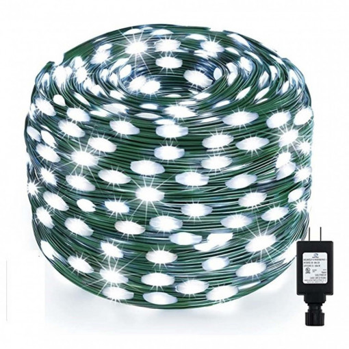 Instalatie liniara de exterior, tip banda cu led turnat, 100 metri, 800 led, jocuri de lumini, Alb Rece