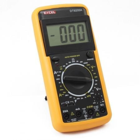 Multimetru digital DT 9205A prevazut cu carcasa antisoc