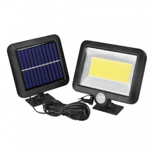 Lampa LED COB cu panou solar si senzor de miscare