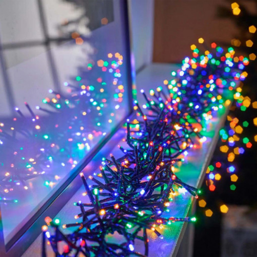 Instalatie de craciun tip cluster, interconectabila, 20 metri, 960 led, Multicolor