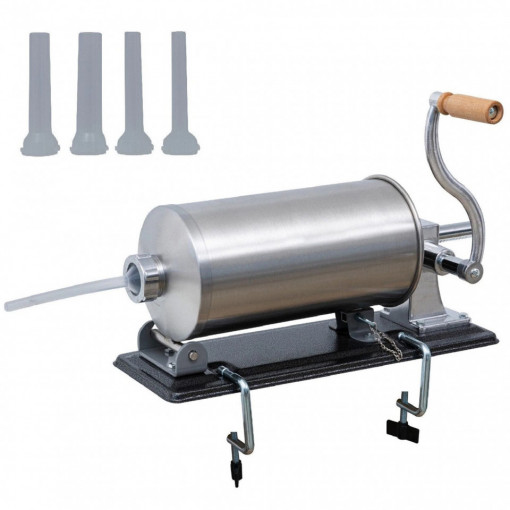 Aparat orizontal de umplut carnati, 4 kg, 5 palnii incluse