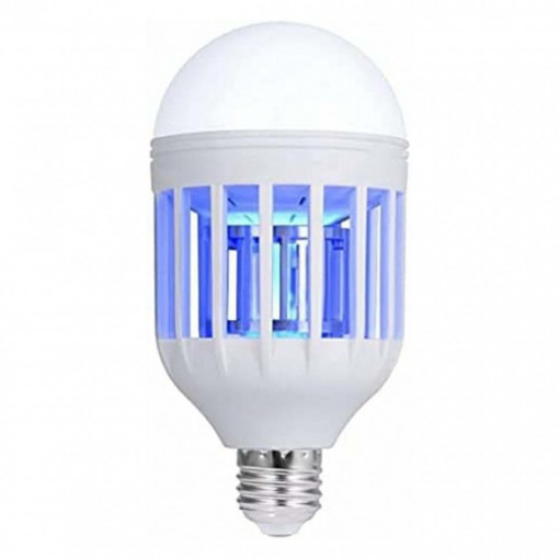 Bec LED 2 in 1 cu lampa UV anti insecte cu 2 faze