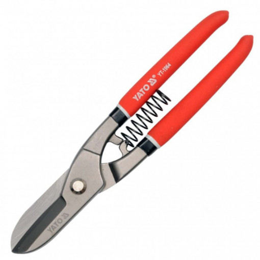 Foarfeca tabla cu arc Yato, 250 mm, otel, maner plastic