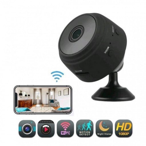 Mini camera video Wi-Fi 1080p HD, unghi 150, Senzor de miscare