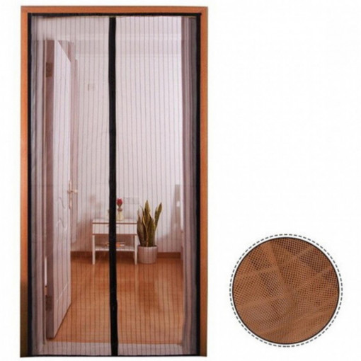 Set 2 perdele magnetice antiinsecte 190 x 100 cm, Maro