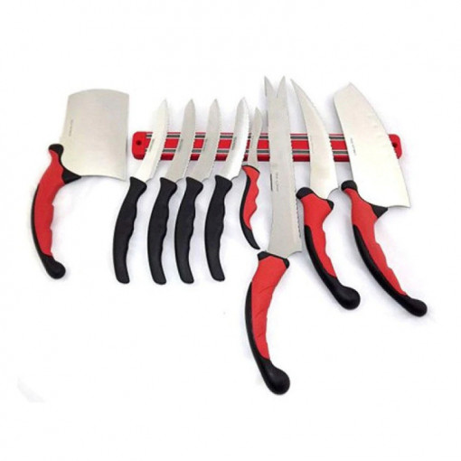 Set cutite de bucatarie Contour, 10 piese, suport inclus