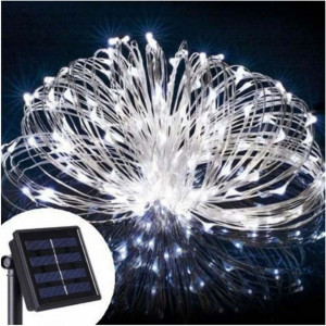 Instalatie sir solar LED pentru exterior cu incarcare solara
