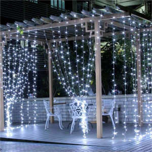 Instalatie perdea de exterior 6m x 3m, 480 led, interconectabila, Culori la alegere