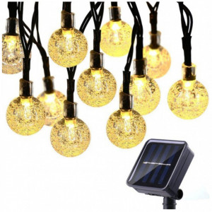 Instalatie solara Globulete Cristal LED, 50 led, Alb Cald