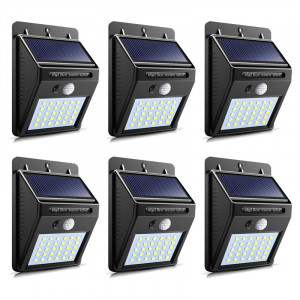 Lampa solara 30 LED, senzor de miscare - set 6 bucati