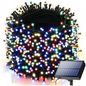Instalatie sir solar LED pentru exterior cu incarcare solara