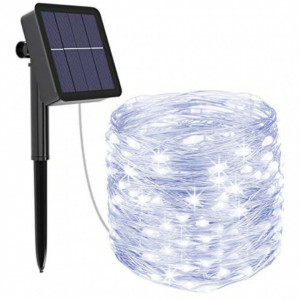 Set 3 x instalatie solara 100 led 10m fir cupru, Culori la alegere