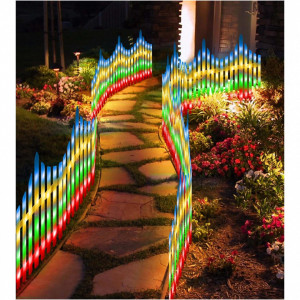 Gardulet decorativ cu 160 leduri, multicolor, model piramida, interconectabil