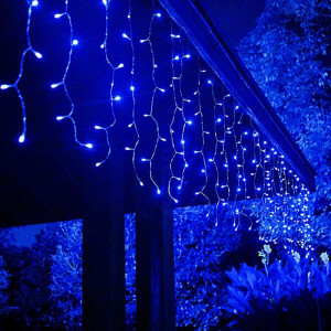 Instalatie de Craciun Tip Perdea 5 m x 1 m, 240 LED ALBASTRU
