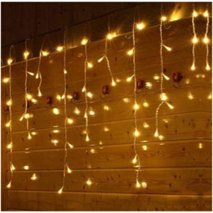 Instalatie decorativa, model franjuri, 360 Led, 15 metri, Alb Cald