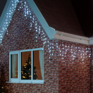 Instalatie franjuri 21 metri, 600 LED Alb Rece
