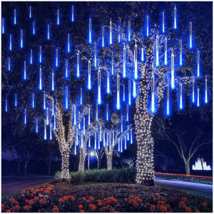 Instalatie interconectabila 8 turturi luminosi, 30 cm, efect de ninsoare, culori la alegere