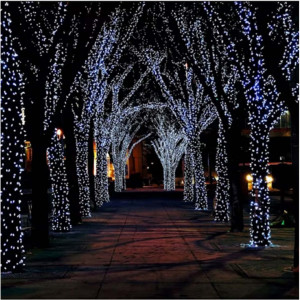 Instalatie liniara de exterior, tip banda cu led turnat, 100 metri, 800 led, jocuri de lumini, Alb Rece