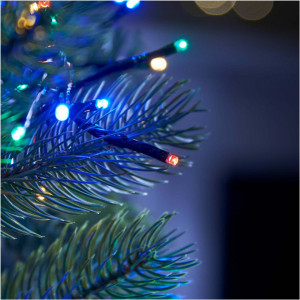 Instalatie muzicala de Craciun, 10 m, 100 led-uri, multicolor