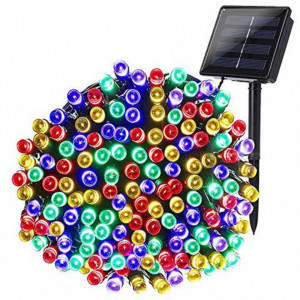 Instalatie solara, 100 led, 10 metri, Multicolor