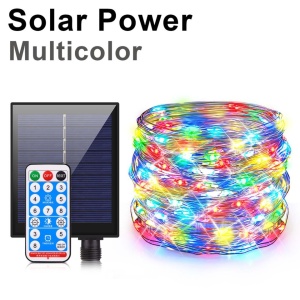 Instalatie sir solar LED pentru exterior cu incarcare solara