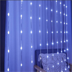 Instalatie tip banda cu led turnat, perdea 8m x 1m, 384 led, exterior, interconectabila, Alb Rece