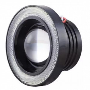 Set 2 proiectoare auto LED, lupa, Angel Eyes, 64 mm