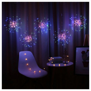 Set 2 x Instalatie artificii 240 LED, Multicolor