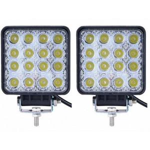 Set 8 proiectoare 16 LED 48W auto OFF-ROAD, IP 67