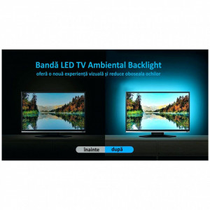 Banda LED TV pentru Iluminare Ambientala, 2 metri