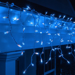 Instalatie de Craciun tip franjuri, lungime 8 metri, 200 LED Albastru