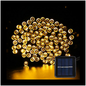 Instalatie sir solar LED pentru exterior cu incarcare solara
