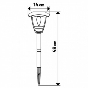 Lampa solara, 10 lumeni, acumulator incorporat, 48 cm inaltime