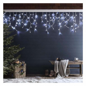 Set 4 x Instalatie franjuri cu FLASH, 50 metri, 1000 LED-uri, Alb Rece