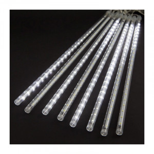 Instalatie de Craciun tip turturi iluzia unor turturi de gheata in topire 320 LED 8 turturi x 40 LED, lungime turture 50 cm, putere 6W, albastru 7003B