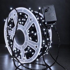 Instalatie exterior 100 metri, 1000 LED Alb Rece, IP44