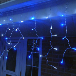 Instalatie franjuri 14 metri, 400 LED Albastru