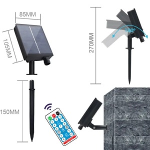 Instalatie sir solar LED pentru exterior cu incarcare solara
