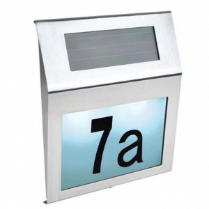 Numar de casa LED, incarcare solara