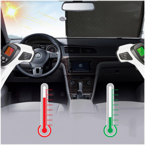 Parasolar retractabil, pentru fereastra sau auto, 58 cm x 125 cm