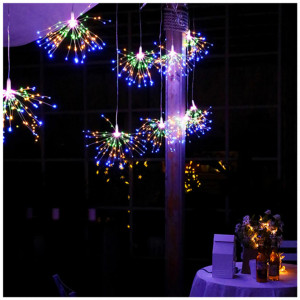 Set 2 x Instalatie artificii 240 LED, Multicolor
