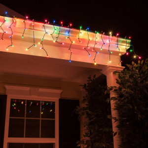 Set 3 x Instalatie franjuri cu FLASH, 30 metri, 600 LED-uri, Multicolor