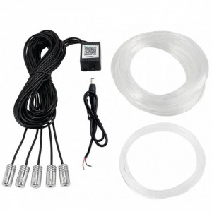 Banda LED lumini ambientale auto, 5 unitati, 6M, iOS, Android