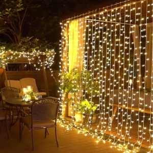 Instalatie perdea de exterior cu Flash, 9m x 1m, fir gros, interconectabila