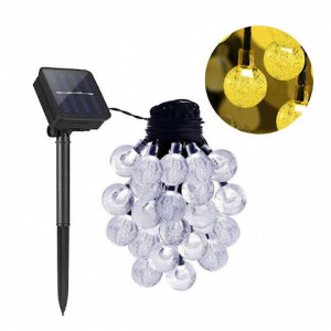 Instalatie solara Globulete Cristal LED, 50 led, Alb Cald